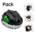 Charger l'image dans la visionneuse de la galerie, Crazy Safety Bicycle helmet Product bundle: Black dragon bike helmet, dragon backpack, cycling gloves, and dragon ring bell for children