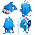 Charger l'image dans la visionneuse de la galerie, Crazy Safety Bicycle helmet Product bundle: Blue shark bicycle helmet, backpack, cycling gloves & bell for children