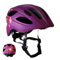 Charger l'image dans la visionneuse de la galerie, Crazy Safety Bicycle helmet Purple Heart / M (54-58cm) Heartbeat Stripes children's helmet with light