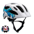 Charger l'image dans la visionneuse de la galerie, Crazy Safety Bicycle helmet White/blue / M (54-58cm) Graffiti Splash children's helmet with light