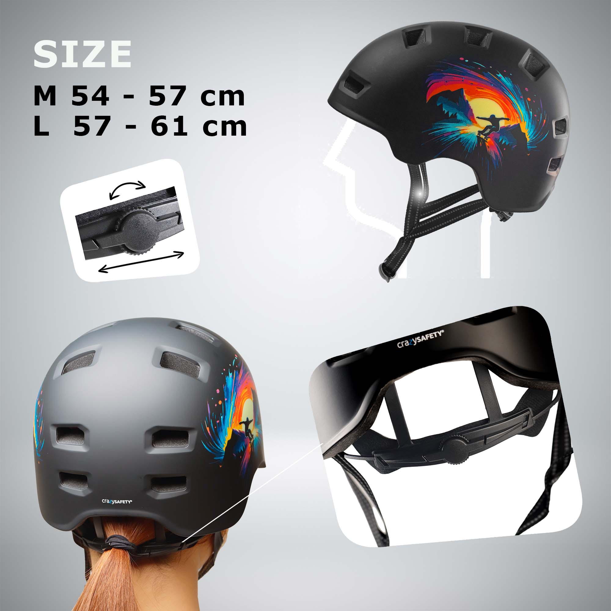 Casque de vélo skater RAMPAGE - Urbain