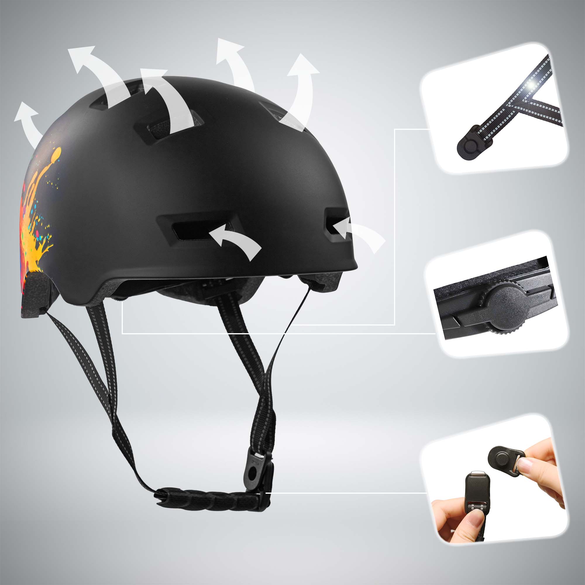 Casque de vélo skater RAMPAGE - Urbain