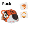 Charger l'image dans la visionneuse de la galerie, Crazy Safety Bicycle helmet Product bundle: Orange Tiger Bicycle Helmet, Lock and Tiger Bell for Children
