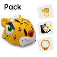 Charger l'image dans la visionneuse de la galerie, Crazy Safety Bicycle helmet Product bundle: Yellow leopard bicycle helmet, cycling gloves, lock, and leopard ring bell for children
