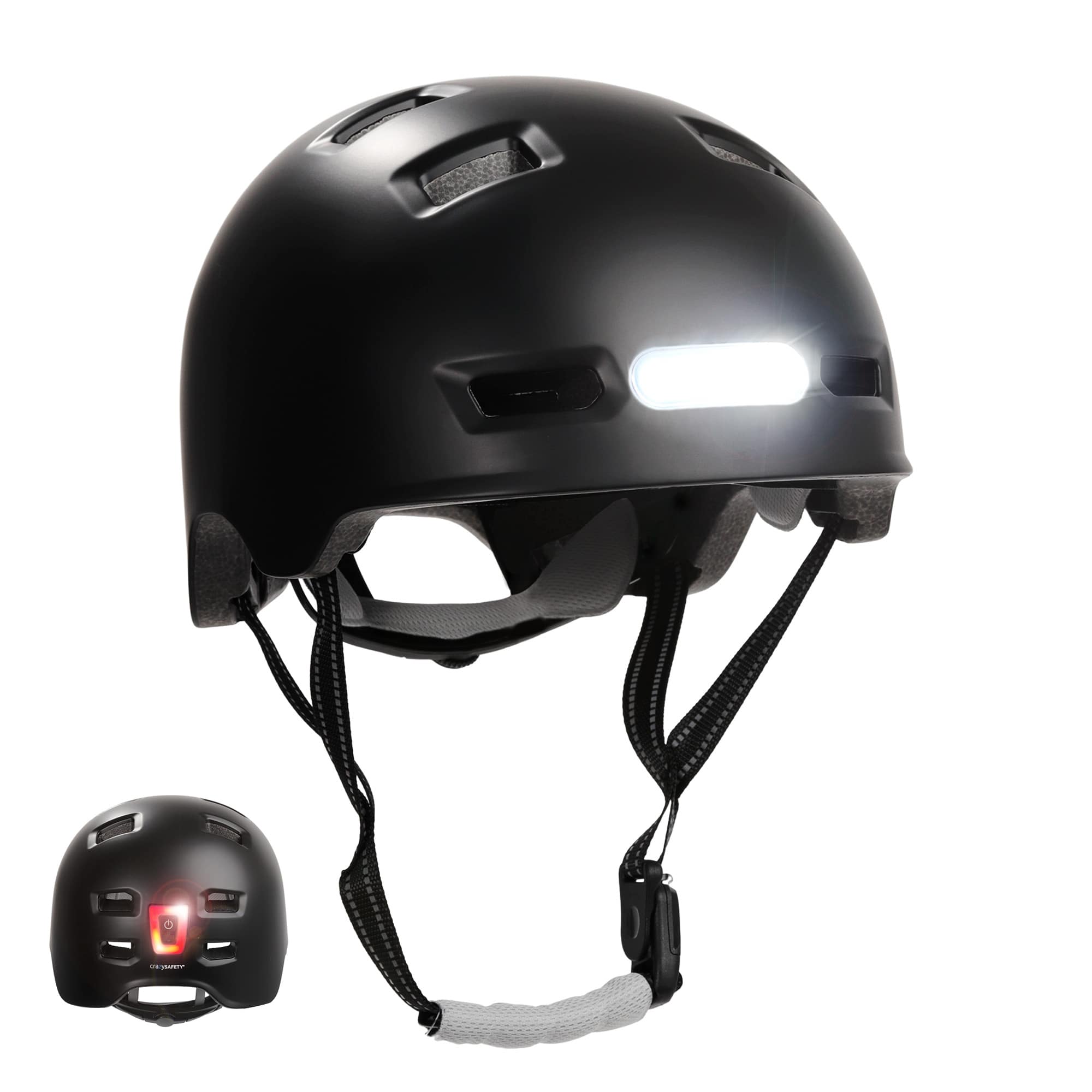 Crazy Safety Bicycle helmet Vertigo urban bicycle helmet with front and rear lights