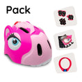 Charger l'image dans la visionneuse de la galerie, Crazy Safety Product bundle: Pink pony bicycle helmet, protective gear, lock, and bicycle gloves for children
