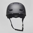 Charger et lire la vidéo dans la visionneuse de la galerie, Black Skater-Style Bicycle Helmet with Reflective Safety Buckle and Straps, Ideal for Men, Women, Teenagers, and Adults – Crazy Safety
