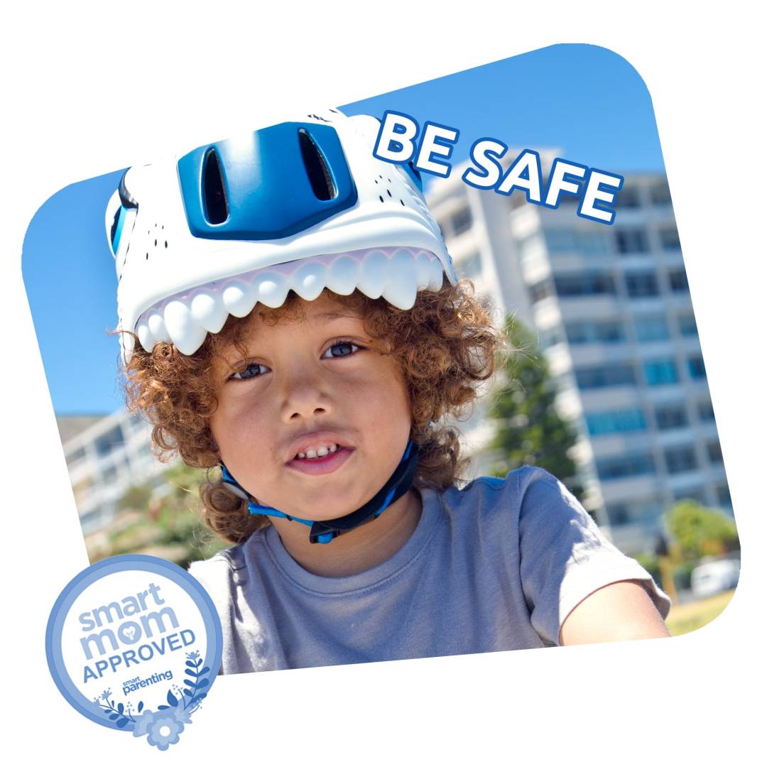 Casque de Vélo Crazy Safety Tigre Blanc pour les enfants de 2 à 7 ans -  Sécurité vérifiée et certifié EN 1078
